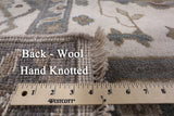 Ivory Turkish Oushak Hand Knotted Wool Area Rug - 8' 1" X 9' 9" - Golden Nile