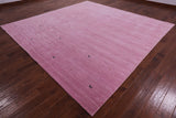 Pink Square Persian Gabbeh Hand Knotted Wool Rug - 10' 0" X 10' 0" - Golden Nile