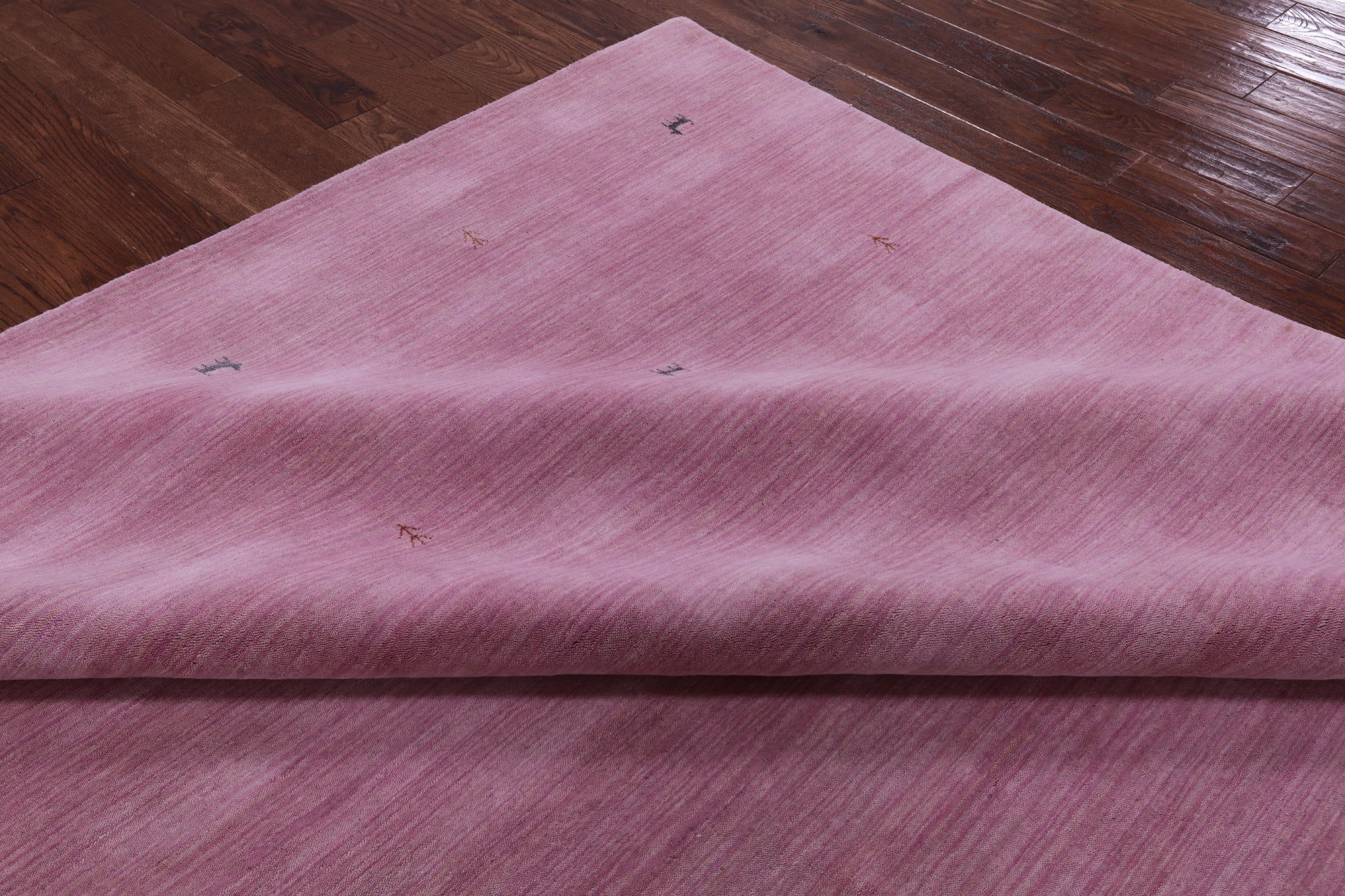 Pink Square Persian Gabbeh Hand Knotted Wool Rug - 10' 0" X 10' 0" - Golden Nile
