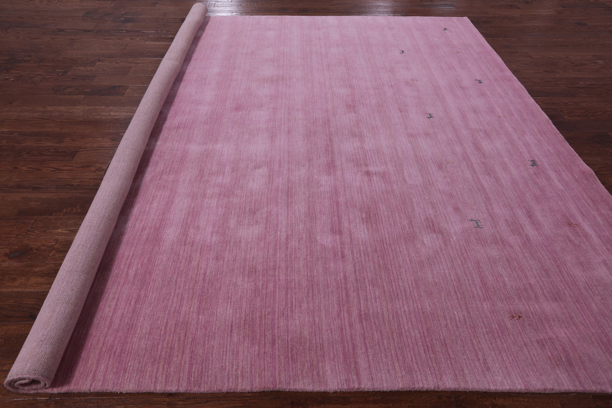 Pink Square Persian Gabbeh Hand Knotted Wool Rug - 10' 0" X 10' 0" - Golden Nile