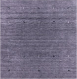 Grey Square Persian Gabbeh Hand Knotted Wool Rug - 6' 0" X 6' 0" - Golden Nile
