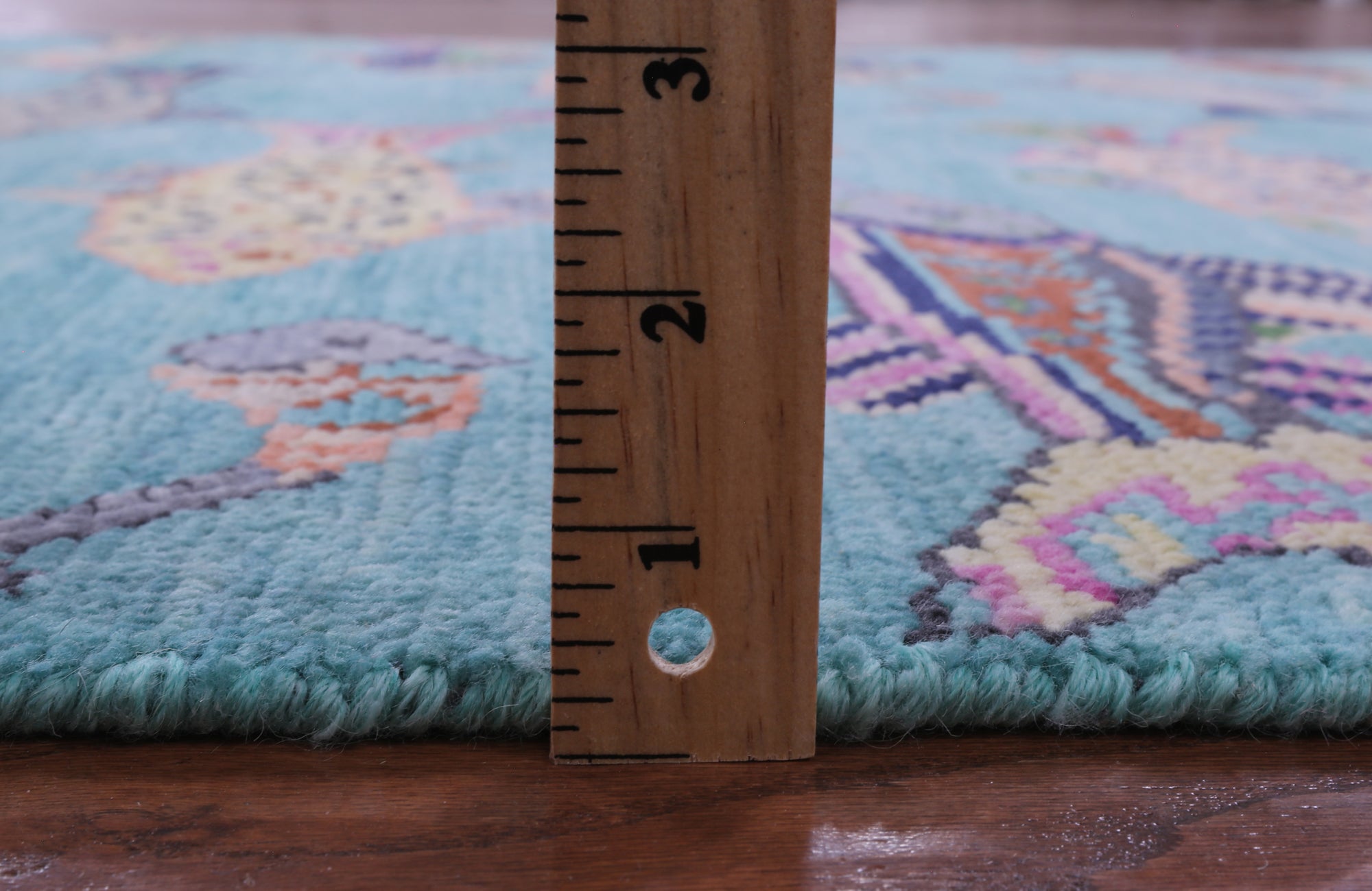 Blue Fish Design Persian Gabbeh Hand Knotted Wool Rug - 5' 1" X 8' 2" - Golden Nile