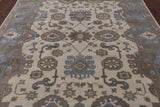 Ivory Turkish Oushak Hand Knotted Wool Area Rug - 8' 0" X 10' 0" - Golden Nile
