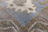 Ivory Turkish Oushak Hand Knotted Wool Area Rug - 8' 0" X 10' 0" - Golden Nile