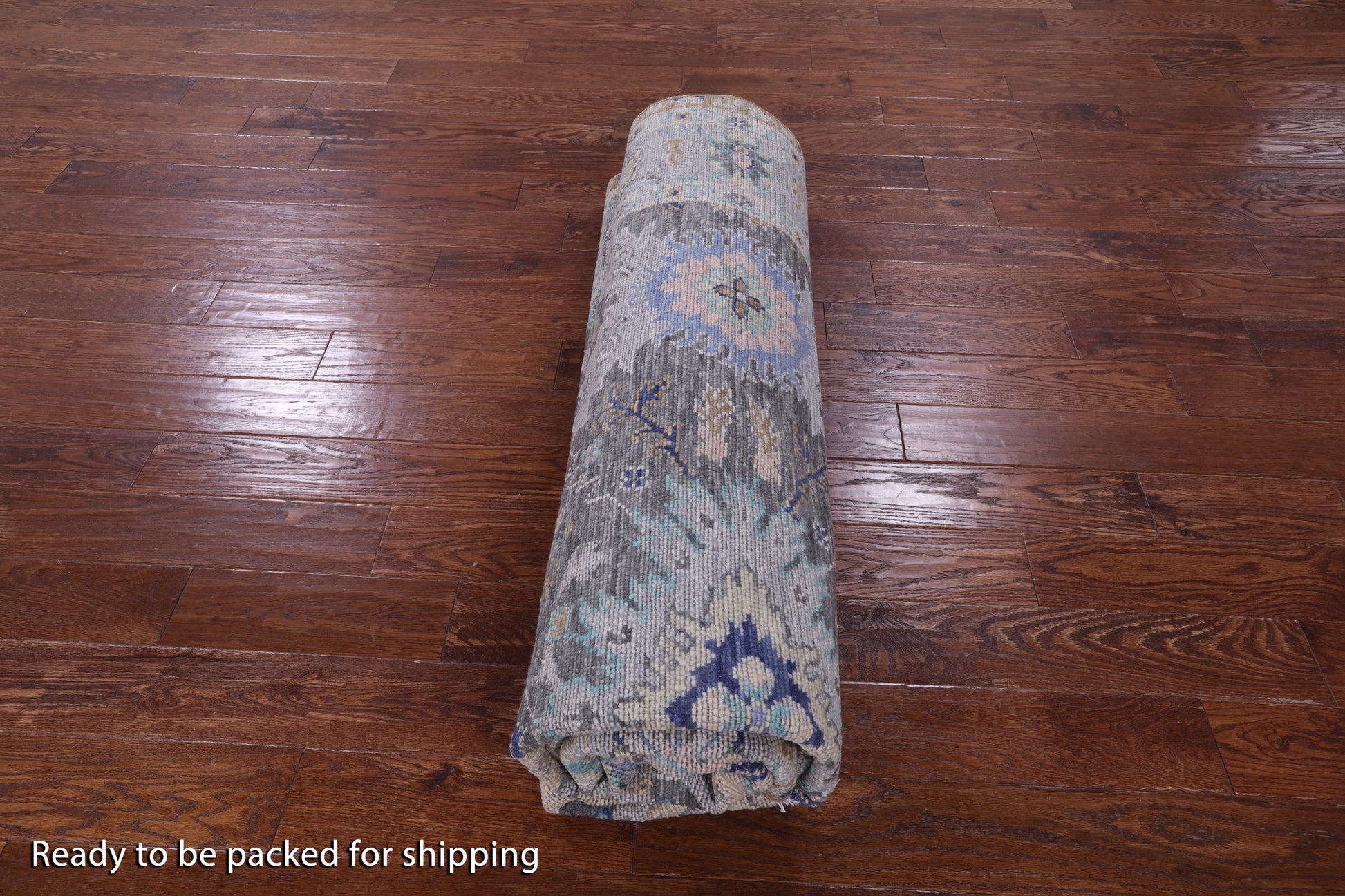 Grey Turkish Oushak Hand Knotted Wool Rug - 8' 2" X 9' 10" - Golden Nile