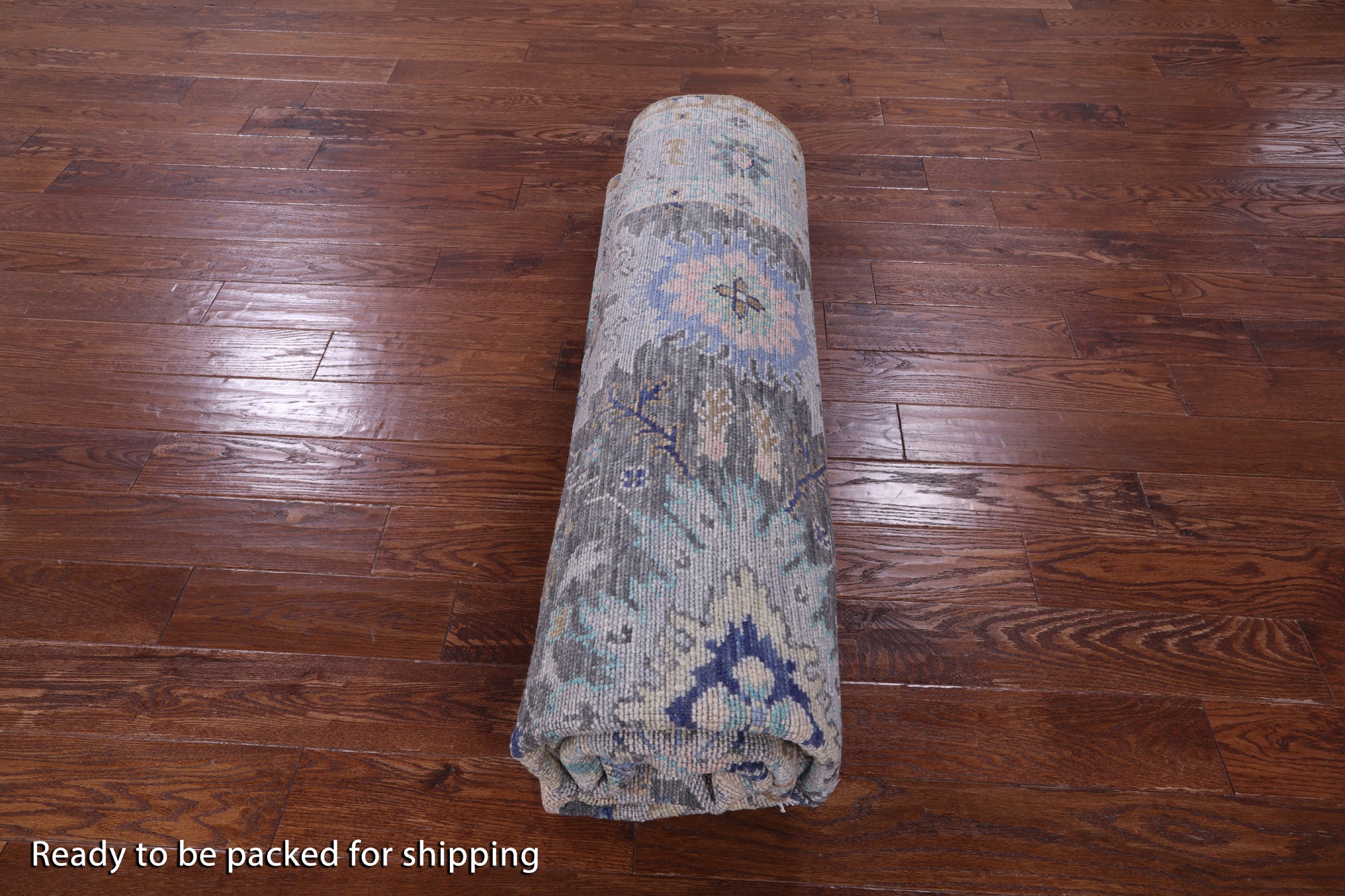Grey Turkish Oushak Hand Knotted Wool Rug - 8' 2" X 9' 10" - Golden Nile