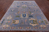 Grey Turkish Oushak Hand Knotted Wool Rug - 8' 1" X 10' 4" - Golden Nile