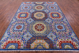 Geometric Persian Mamluk Handmade Wool Rug - 8' 2" X 10' 5" - Golden Nile