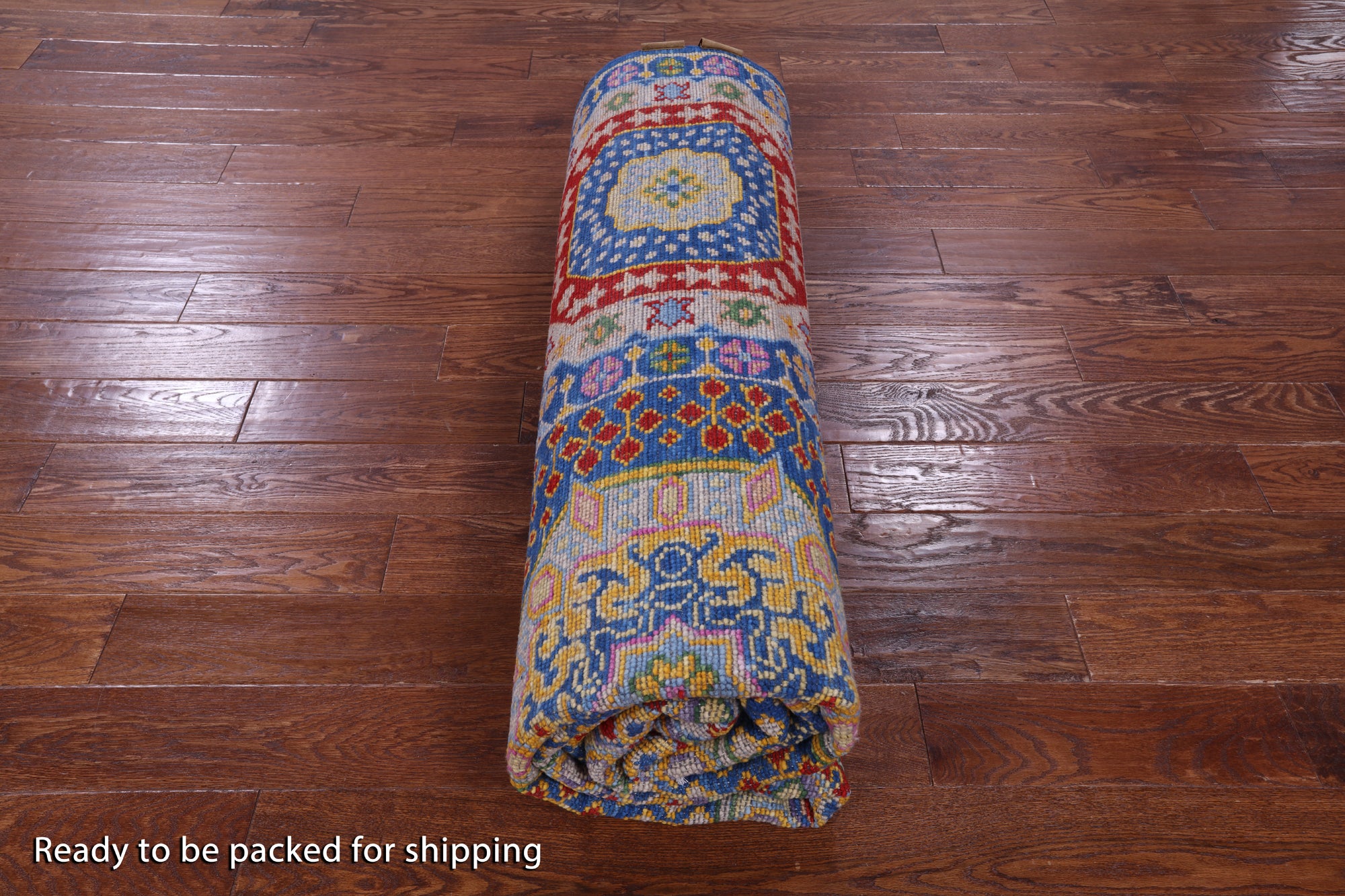 Geometric Persian Mamluk Handmade Wool Rug - 8' 2" X 10' 5" - Golden Nile