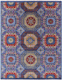Geometric Persian Mamluk Handmade Wool Rug - 8' 2" X 10' 5" - Golden Nile