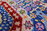 Geometric Persian Mamluk Handmade Wool Rug - 8' 2" X 10' 5" - Golden Nile