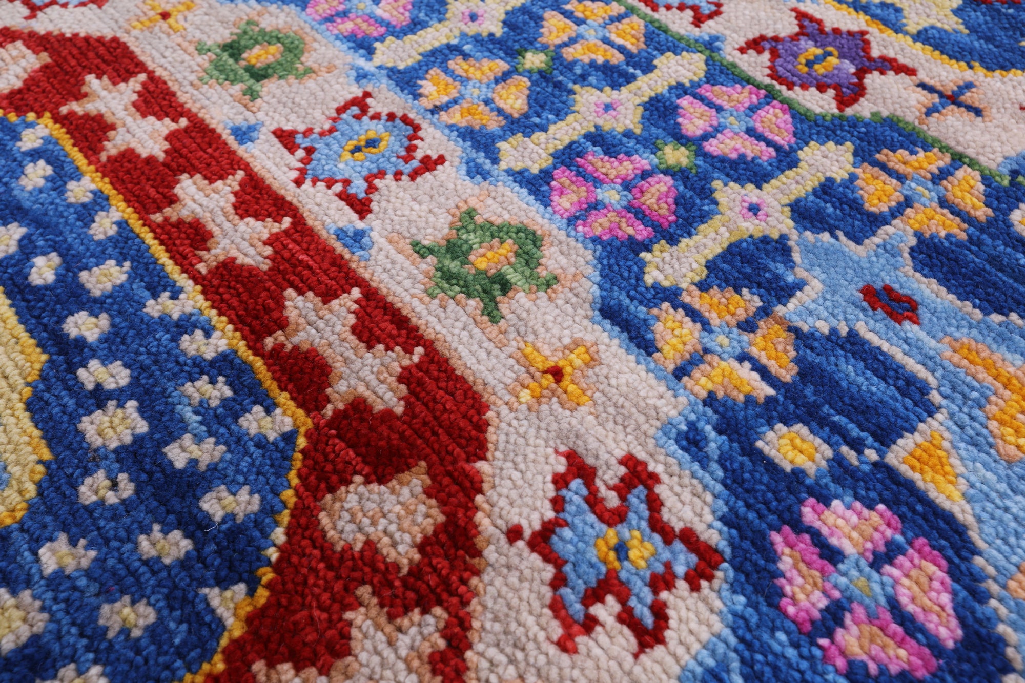 Geometric Persian Mamluk Handmade Wool Rug - 8' 2" X 10' 5" - Golden Nile