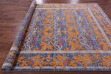 Grey William Morris Hand Knotted Wool Rug - 8' 0" X 10' 3" - Golden Nile