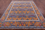 Grey William Morris Hand Knotted Wool Rug - 8' 0" X 10' 3" - Golden Nile