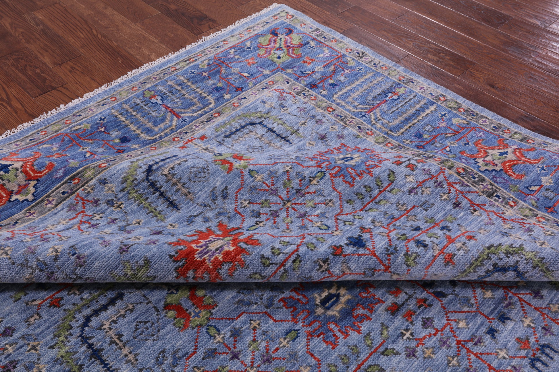Blue Persian Ziegler Hand Knotted Wool Rug - 8' 5" X 10' 2" - Golden Nile