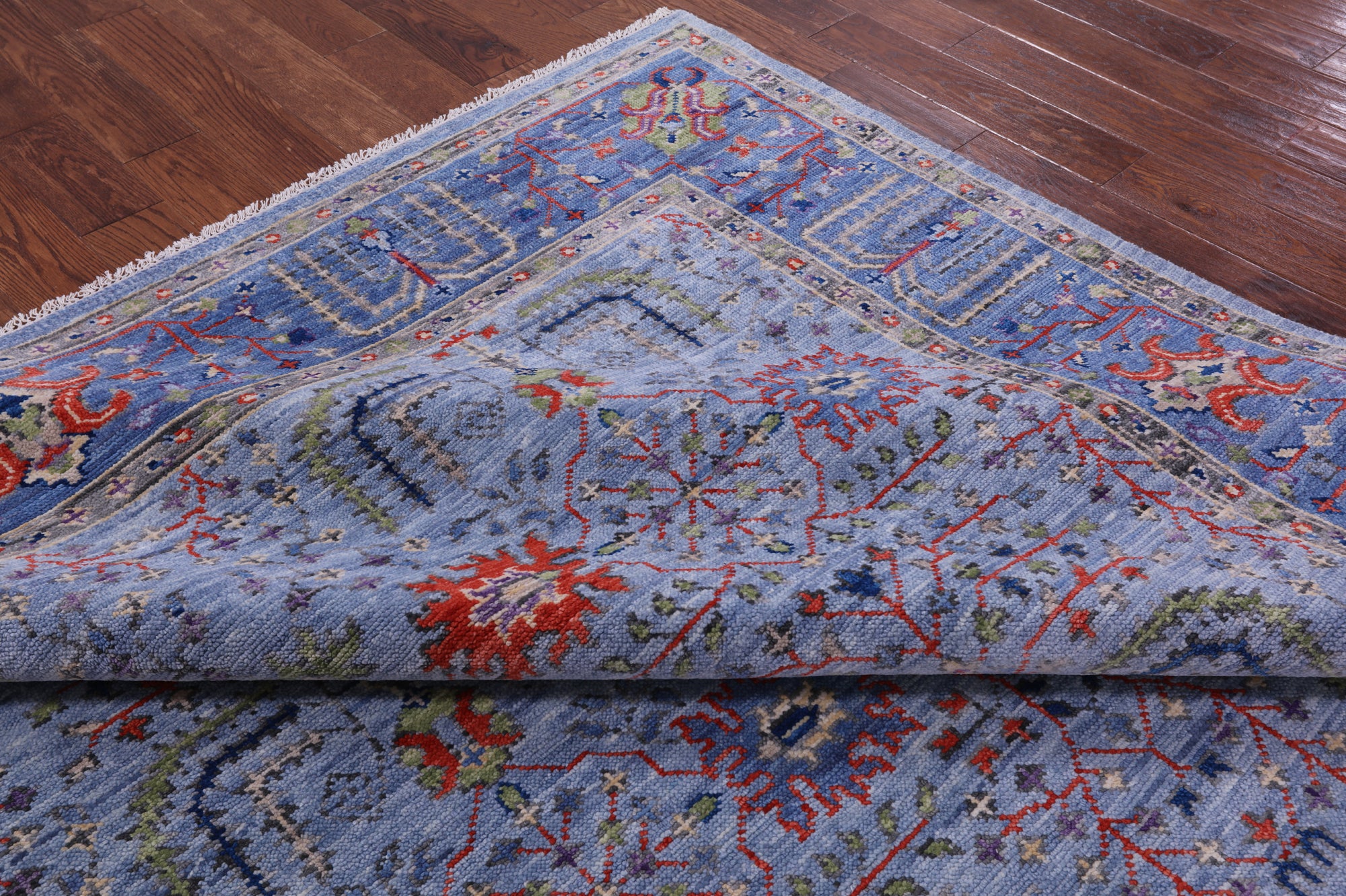 Blue Persian Ziegler Hand Knotted Wool Rug - 8' 5" X 10' 2" - Golden Nile