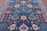 Blue Turkish Oushak Hand Knotted Wool Rug - 8' 0" X 10' 7" - Golden Nile
