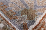 Ivory Turkish Oushak Hand Knotted Wool Area Rug - 9' 1" X 11' 11" - Golden Nile