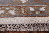 Ivory Turkish Oushak Hand Knotted Wool Area Rug - 9' 1" X 11' 11" - Golden Nile