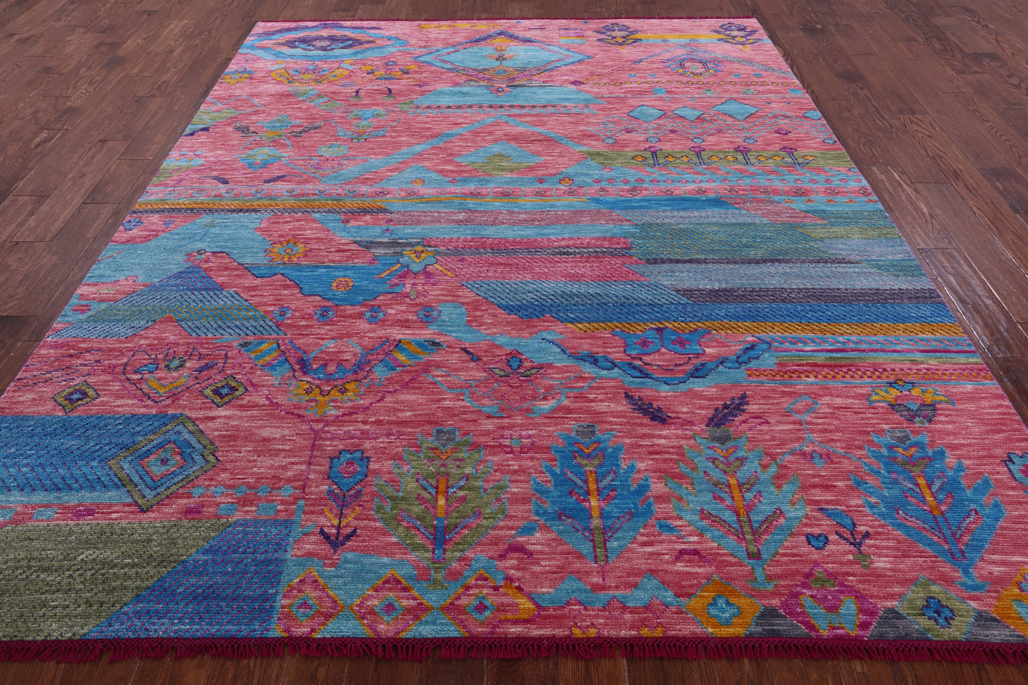 Tribal Persian Gabbeh Handmade Wool Rug - 8' 1" X 10' 0" - Golden Nile