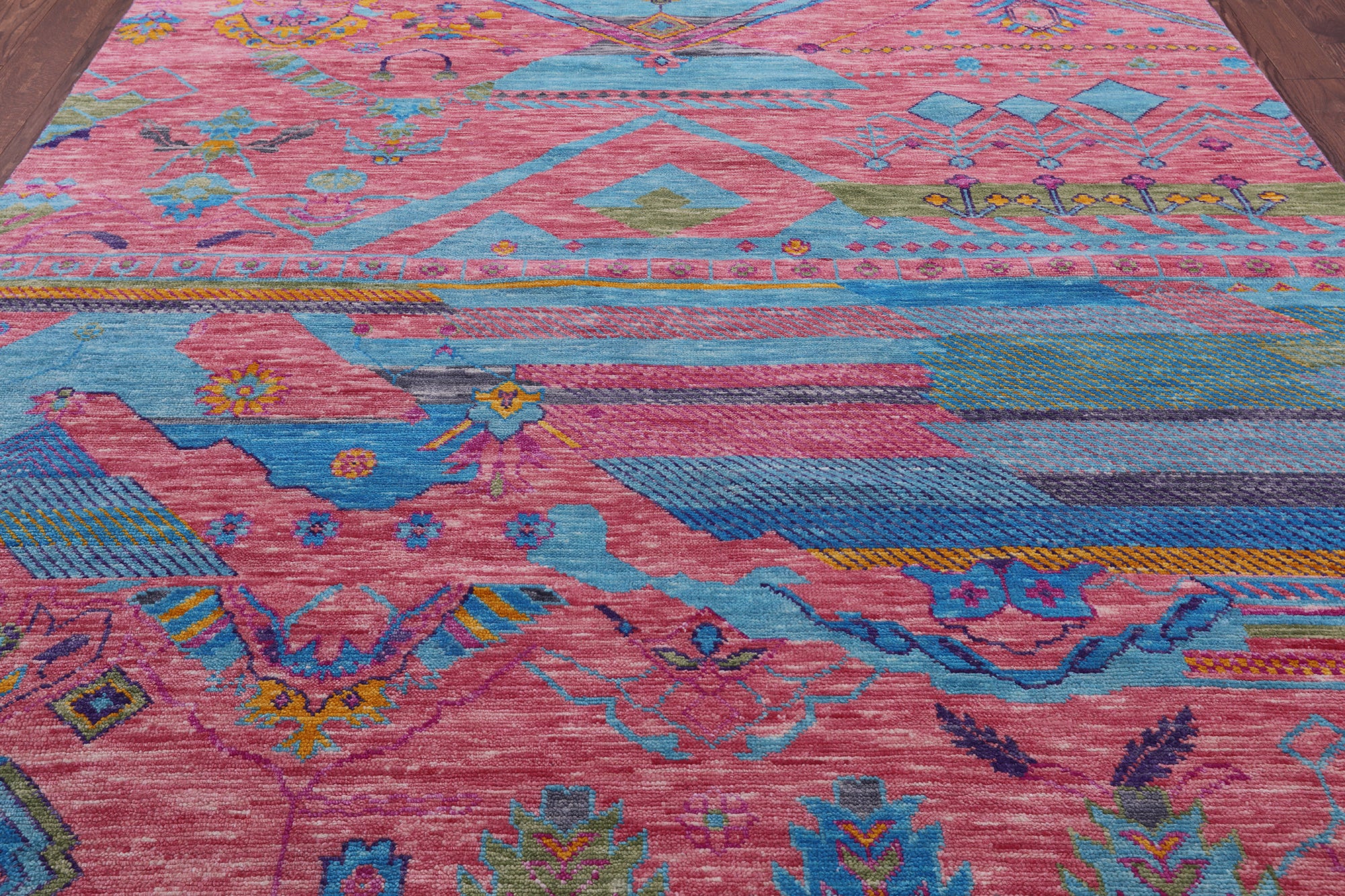 Tribal Persian Gabbeh Handmade Wool Rug - 8' 1" X 10' 0" - Golden Nile