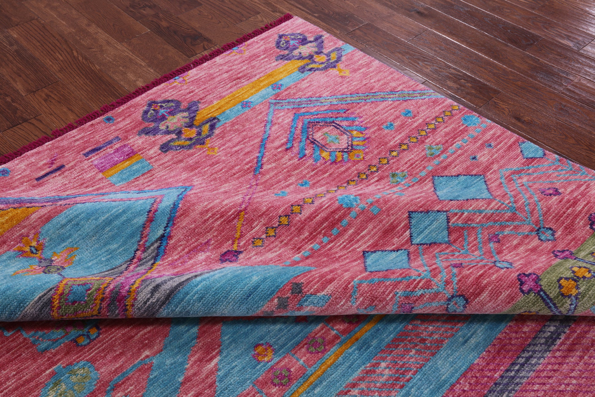 Tribal Persian Gabbeh Handmade Wool Rug - 8' 1" X 10' 0" - Golden Nile