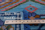 Blue Tribal Moroccan Handmade Wool Rug - 8' 1" X 10' 0" - Golden Nile