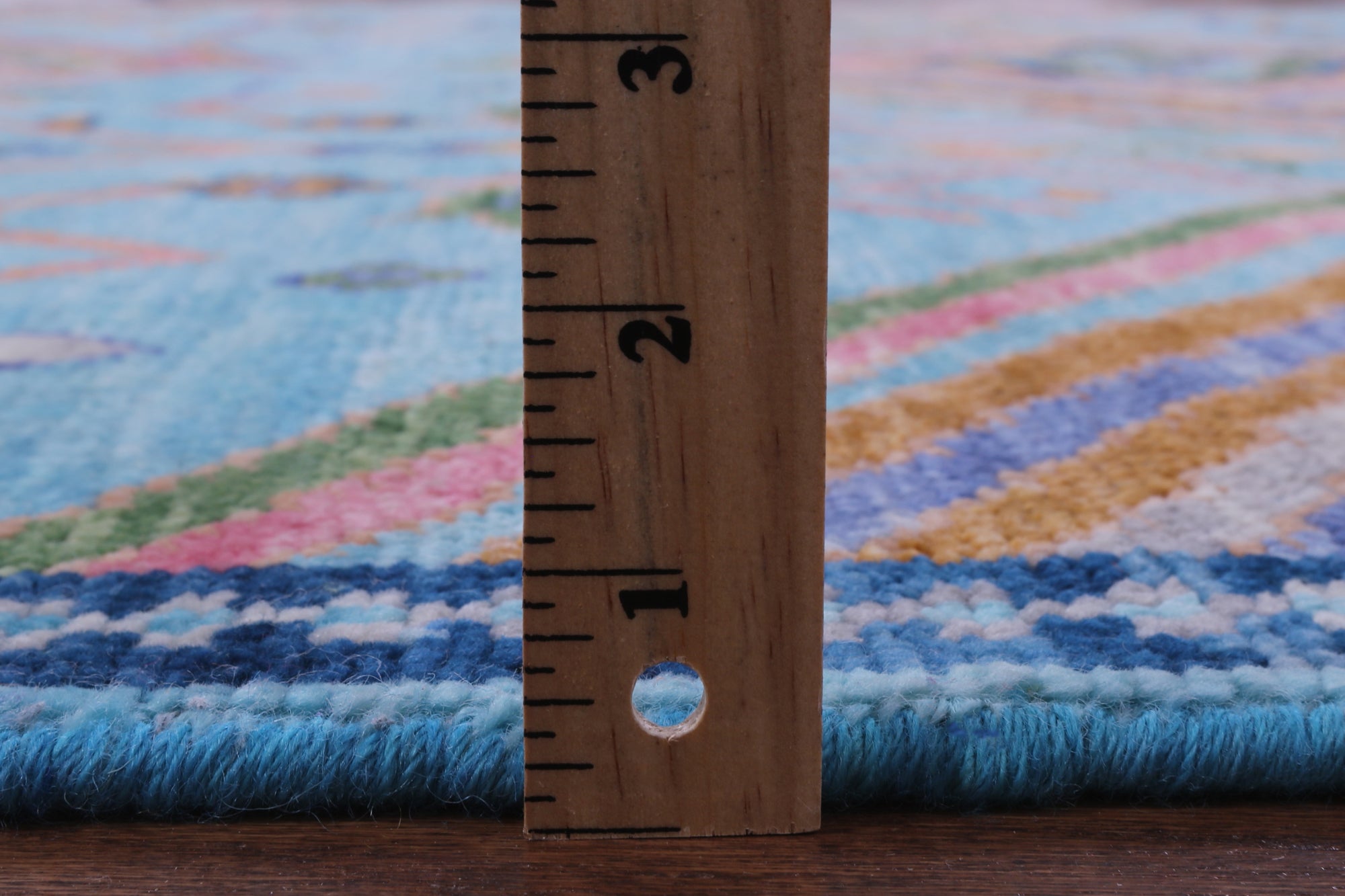 Blue Tribal Moroccan Handmade Wool Rug - 8' 1" X 10' 0" - Golden Nile