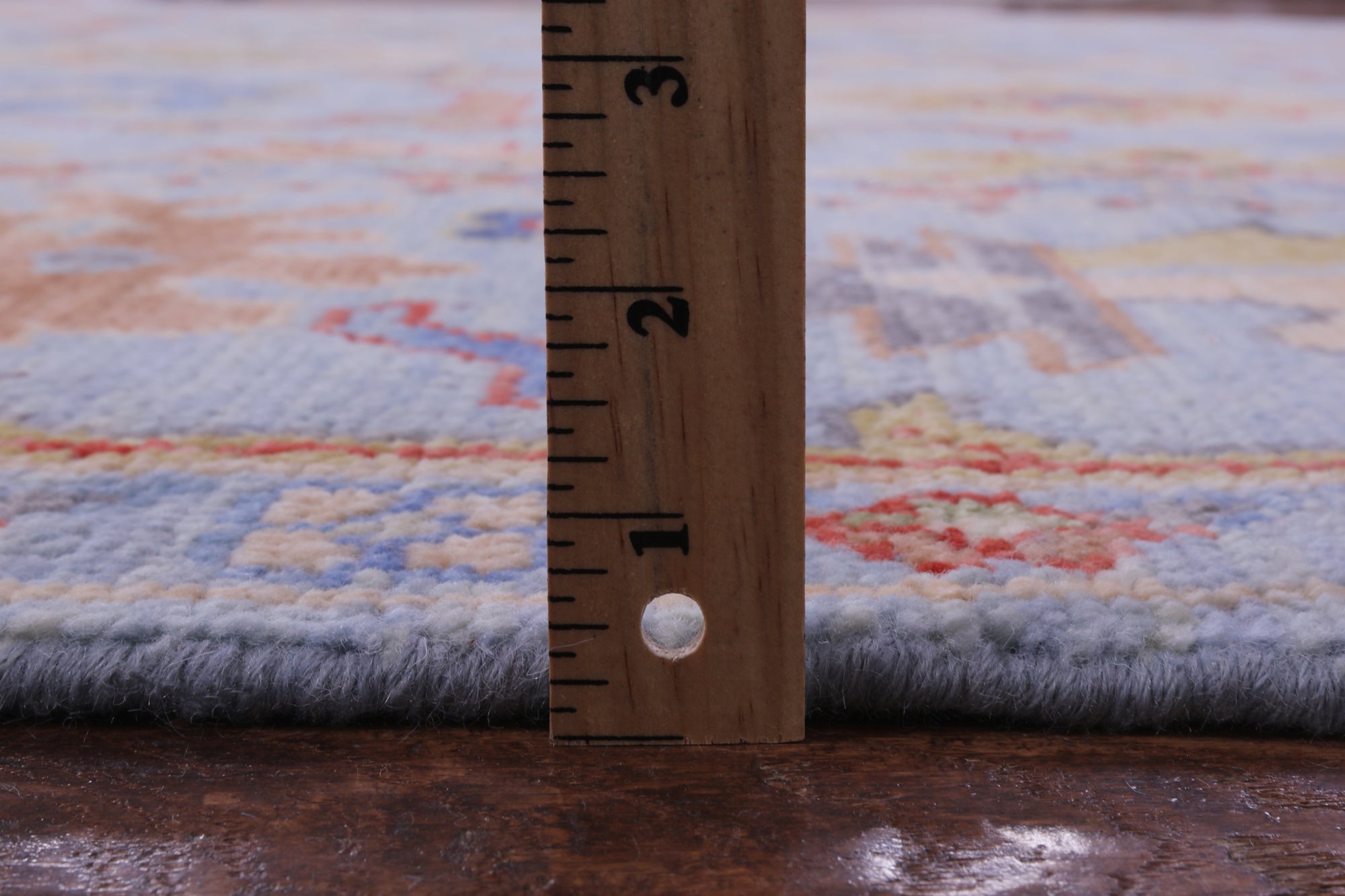 Blue Turkish Oushak Hand Knotted Wool Rug - 9' 0" X 12' 3" - Golden Nile