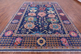 Blue Turkish Oushak Hand Knotted Wool Rug - 9' 2" X 11' 10" - Golden Nile