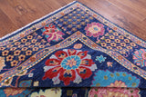 Blue Turkish Oushak Hand Knotted Wool Rug - 9' 2" X 11' 10" - Golden Nile