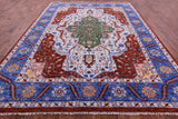 Persian Fine Serapi Hand Knotted Wool Rug - 9' 6" X 12' 4" - Golden Nile