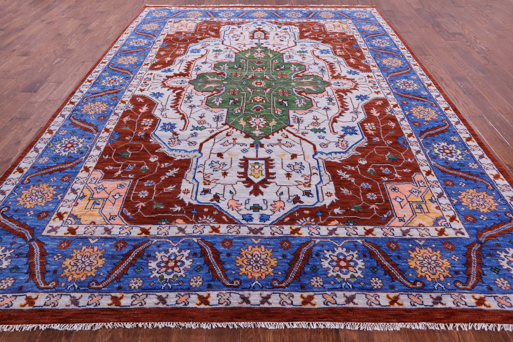 Persian Fine Serapi Hand Knotted Wool Rug - 9' 6" X 12' 4" - Golden Nile