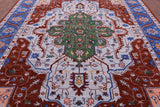 Persian Fine Serapi Hand Knotted Wool Rug - 9' 6" X 12' 4" - Golden Nile