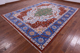 Persian Fine Serapi Hand Knotted Wool Rug - 9' 6" X 12' 4" - Golden Nile