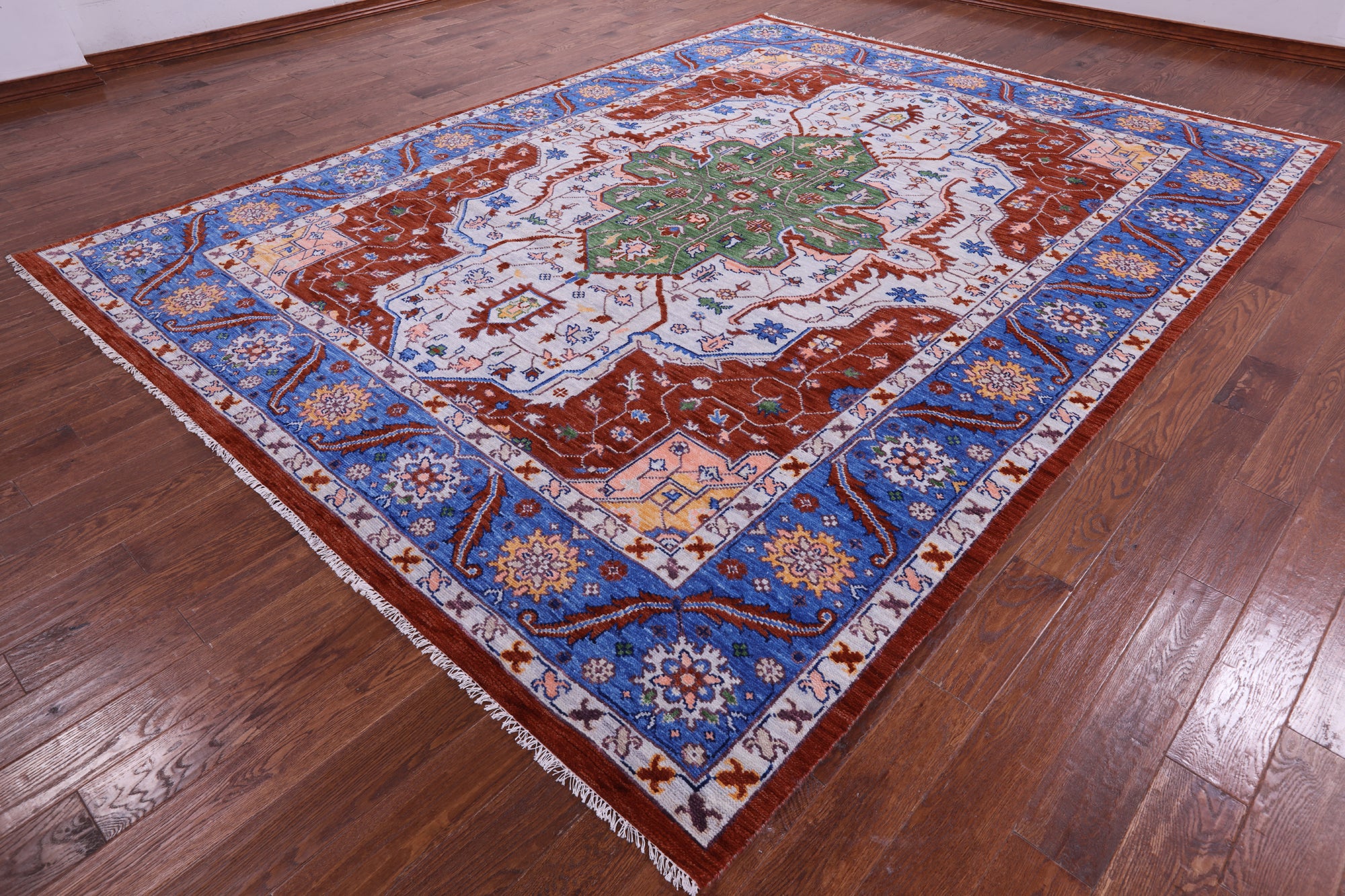 Persian Fine Serapi Hand Knotted Wool Rug - 9' 6" X 12' 4" - Golden Nile
