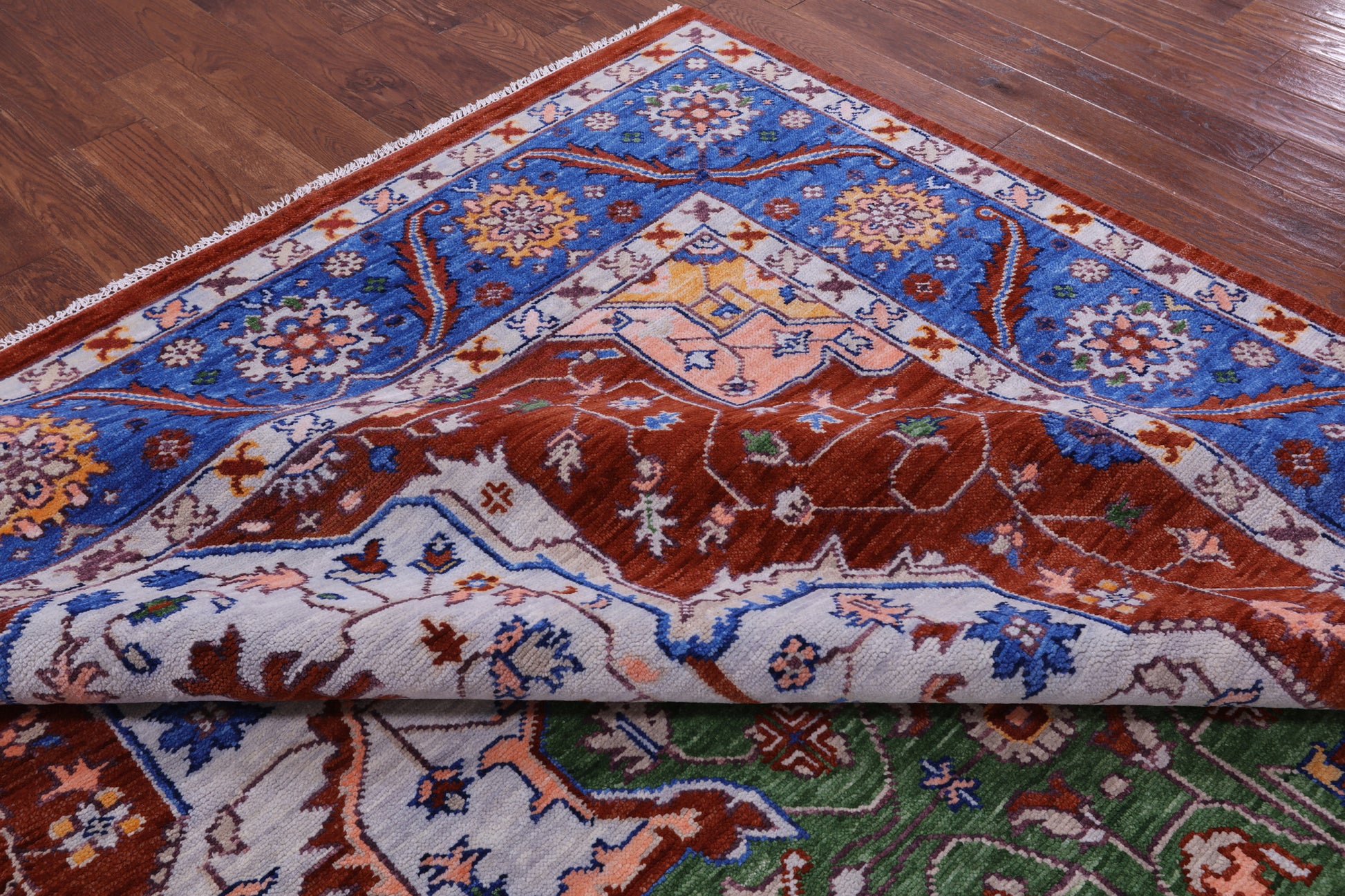 Persian Fine Serapi Hand Knotted Wool Rug - 9' 6" X 12' 4" - Golden Nile