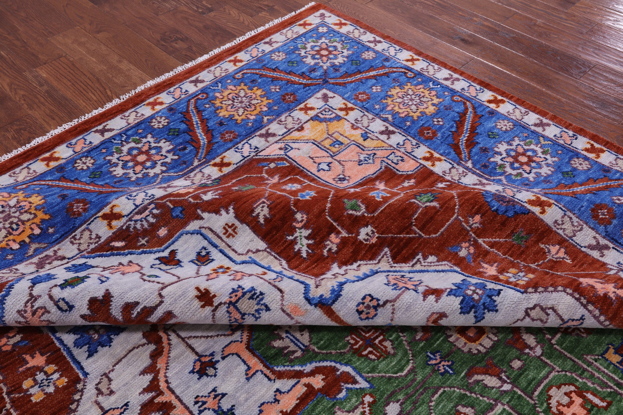 Persian Fine Serapi Hand Knotted Wool Rug - 9' 6" X 12' 4" - Golden Nile