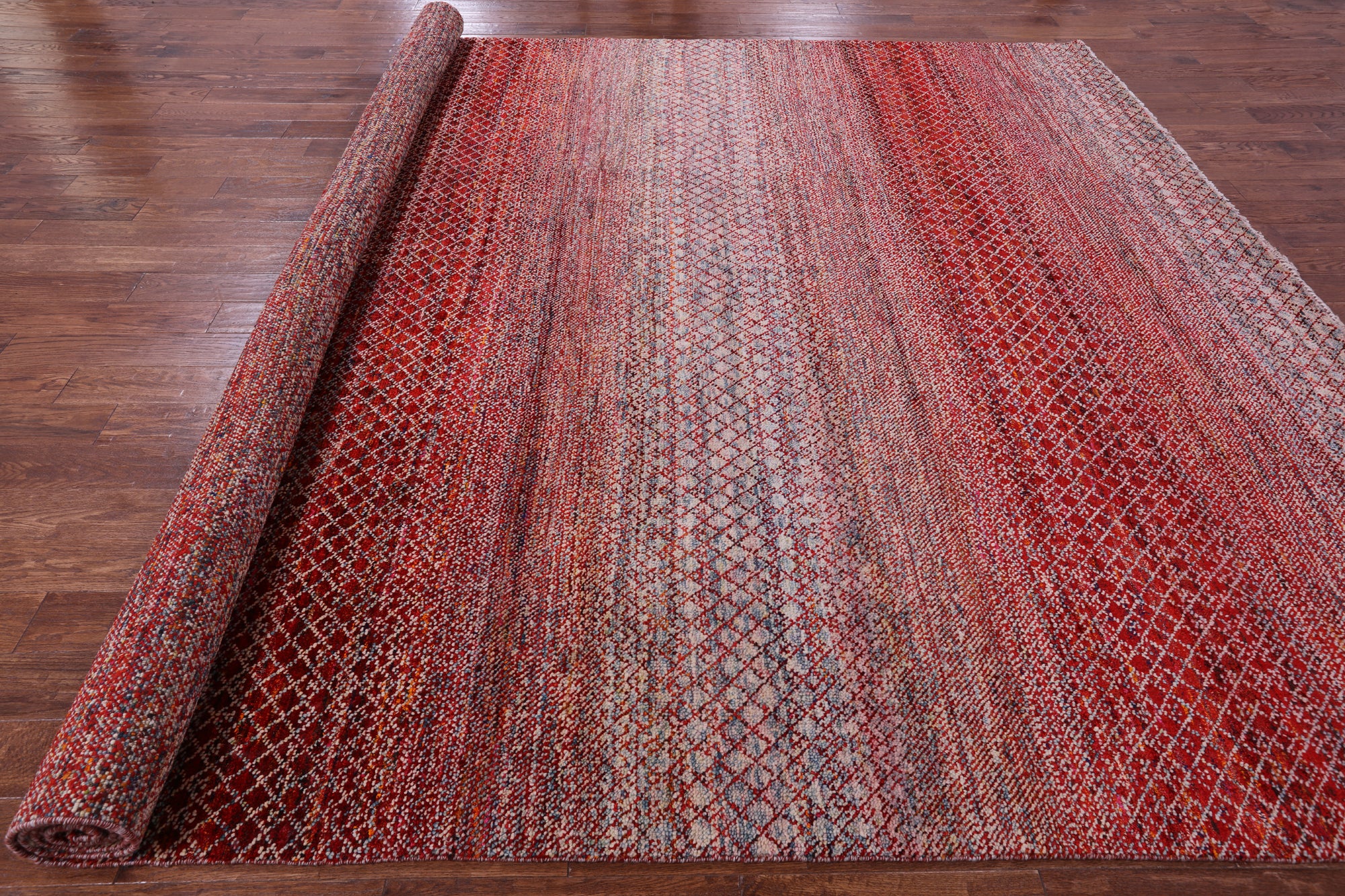 Savannah Grass Handmade Wool & Silk Rug - 10' 2" X 13' 7" - Golden Nile