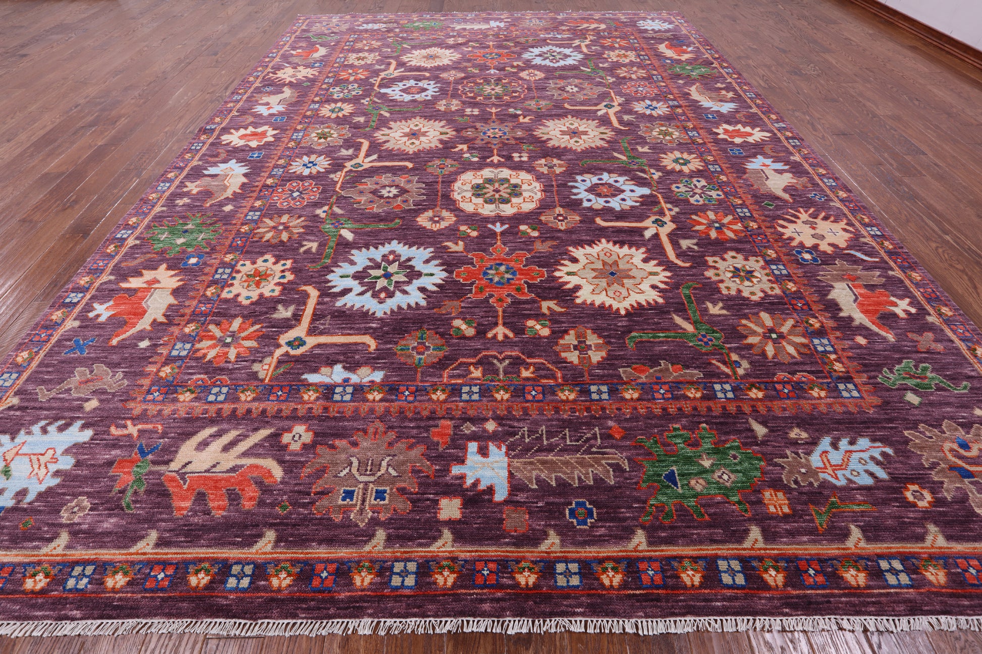 Turkish Oushak Hand Knotted Wool Rug - 10' 5" X 14' 3" - Golden Nile