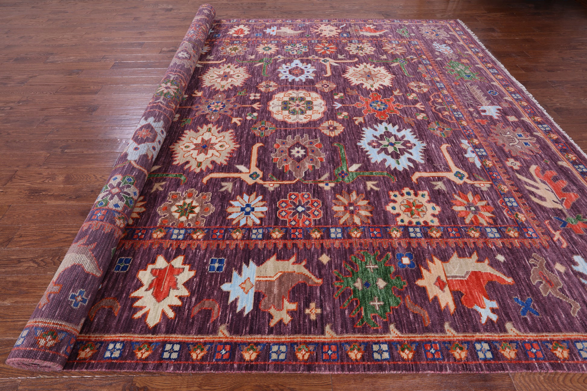 Turkish Oushak Hand Knotted Wool Rug - 10' 5" X 14' 3" - Golden Nile