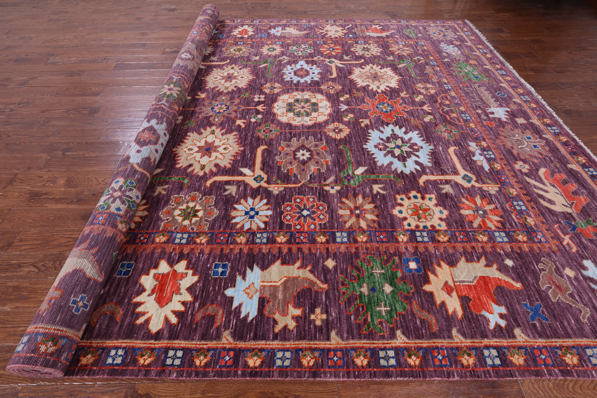 Turkish Oushak Hand Knotted Wool Rug - 10' 5" X 14' 3" - Golden Nile