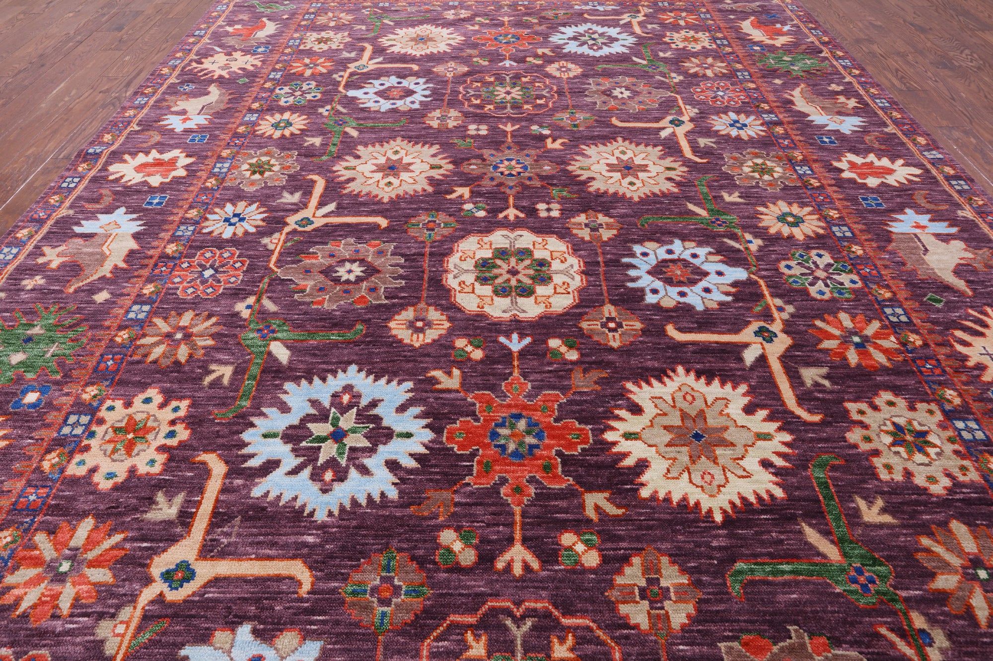 Turkish Oushak Hand Knotted Wool Rug - 10' 5" X 14' 3" - Golden Nile