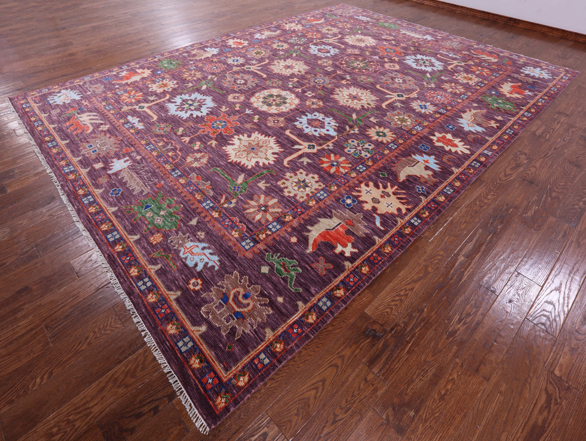 Turkish Oushak Hand Knotted Wool Rug - 10' 5" X 14' 3" - Golden Nile