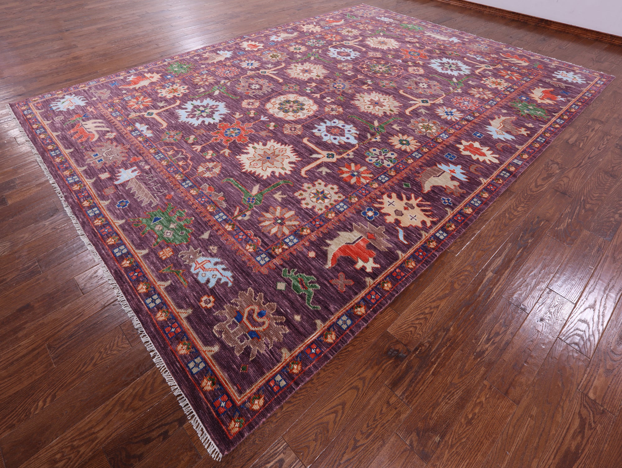 Turkish Oushak Hand Knotted Wool Rug - 10' 5" X 14' 3" - Golden Nile