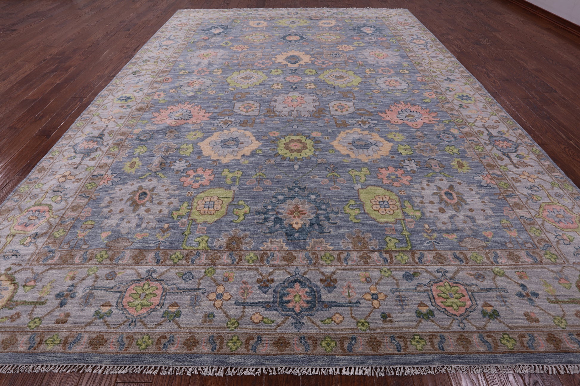 Turkish Oushak Hand Knotted Wool Rug - 10' 4" X 14' 0" - Golden Nile