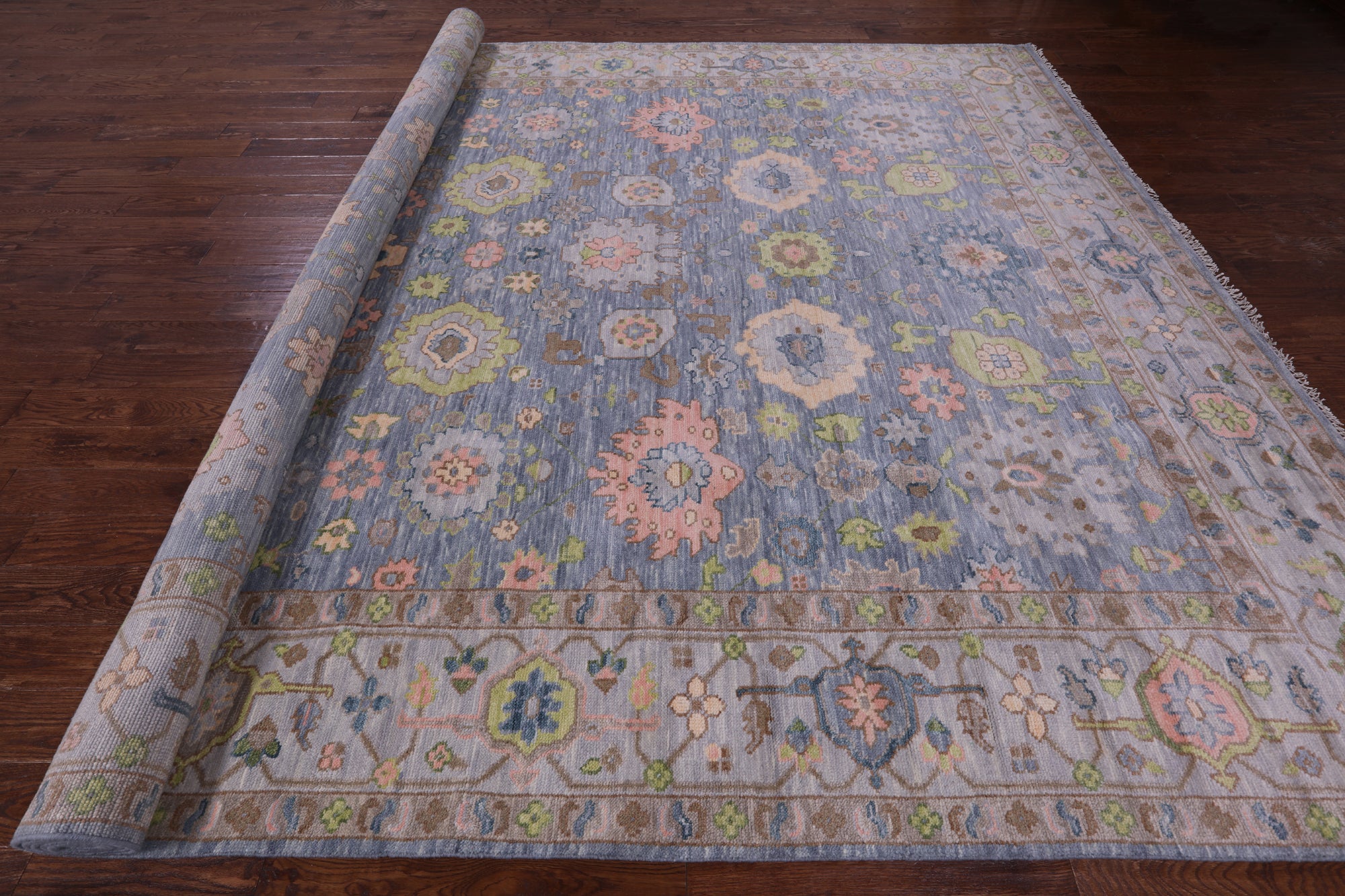 Turkish Oushak Hand Knotted Wool Rug - 10' 4" X 14' 0" - Golden Nile