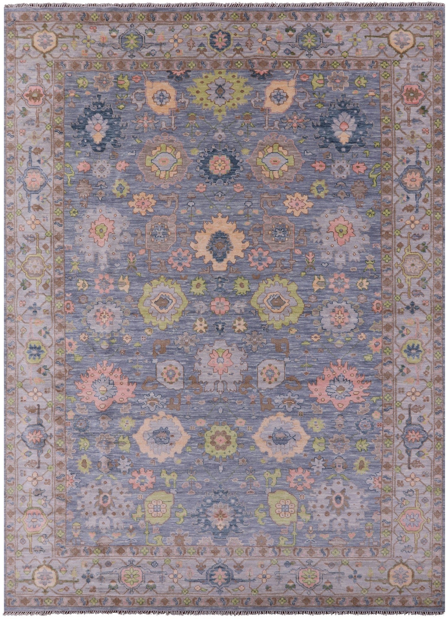 Turkish Oushak Hand Knotted Wool Rug - 10' 4" X 14' 0" - Golden Nile