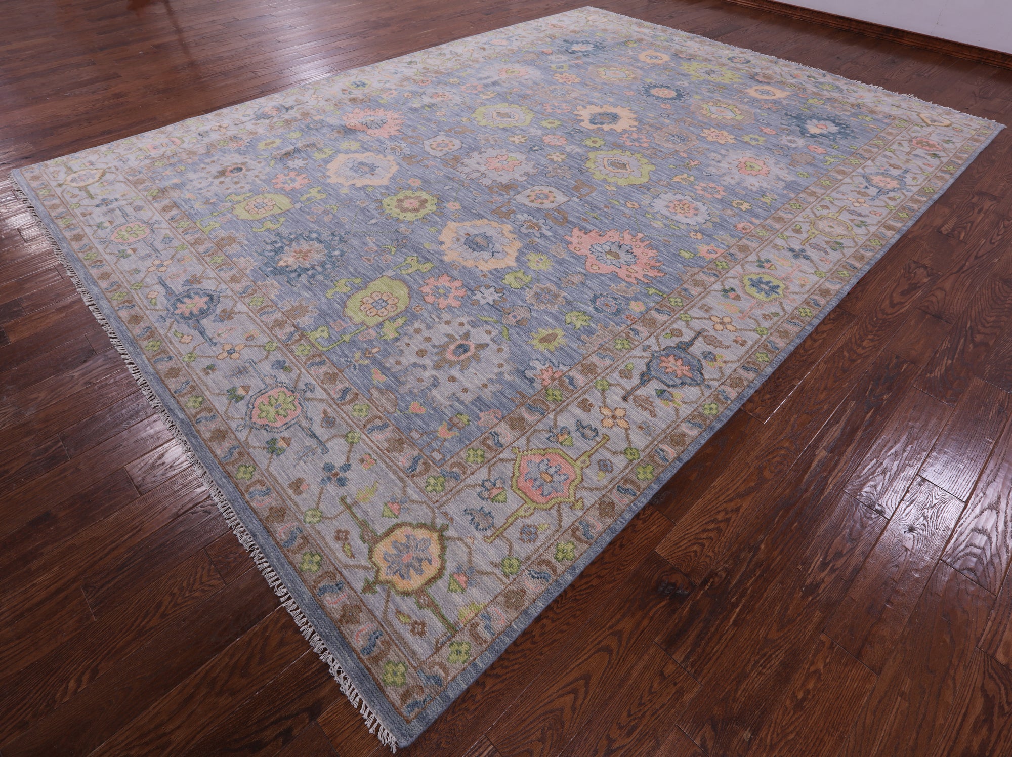 Turkish Oushak Hand Knotted Wool Rug - 10' 4" X 14' 0" - Golden Nile