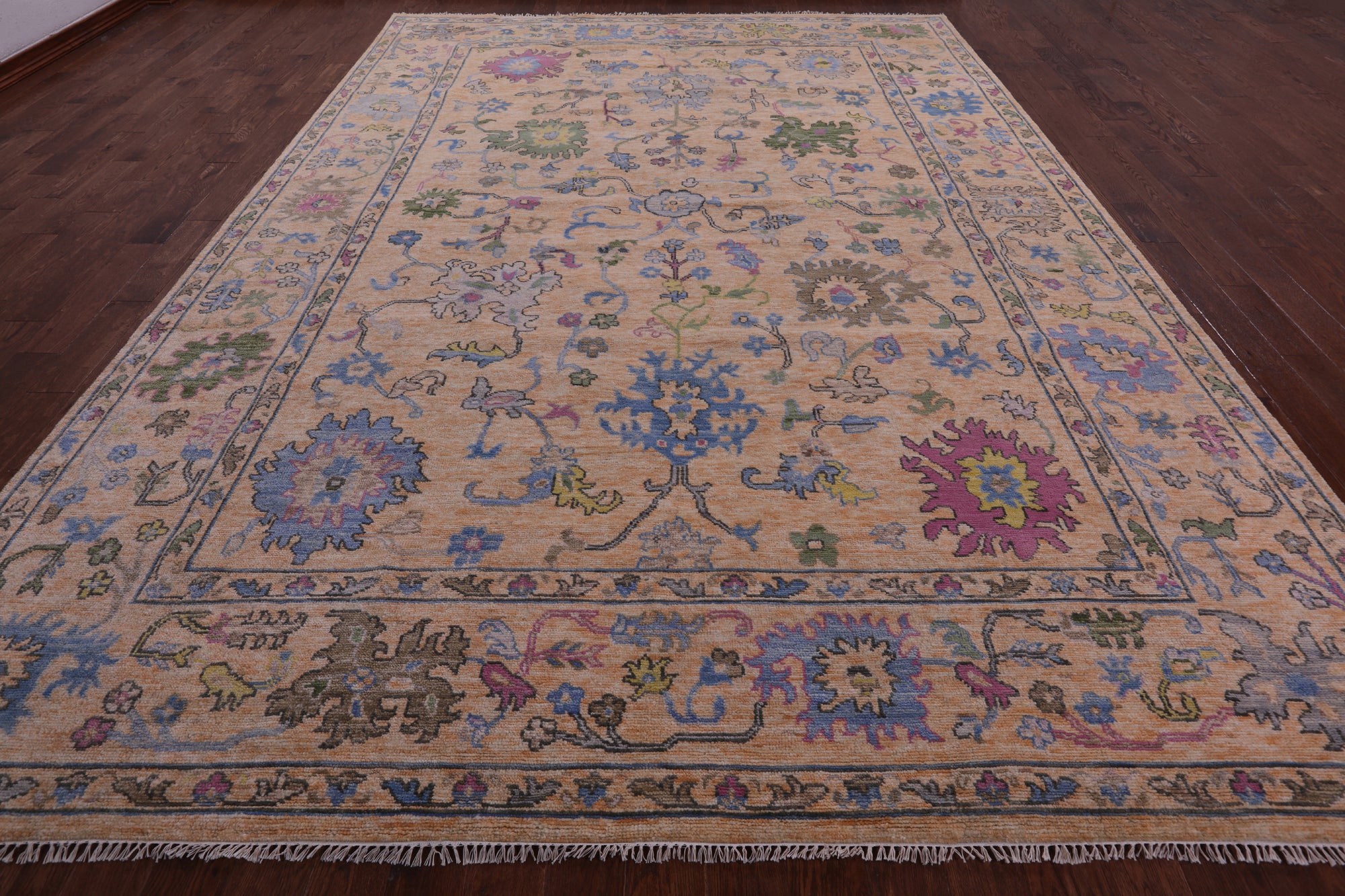 Turkish Oushak Hand Knotted Wool Rug - 10' 3" X 14' 5" - Golden Nile